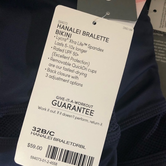NWT Athleta Blue Hanalei Bralette Bikini Crop Top - Picture 7 of 8